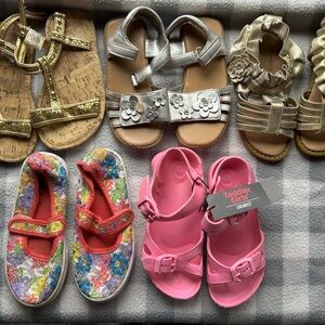 Five Pairs of Toddler Girls 9 9.5 10 9/10 Shoes